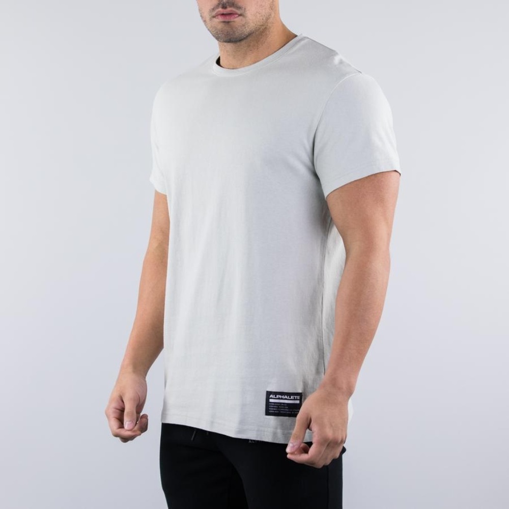 New Alphalete Mens Grey Oversized T-shirt Size M